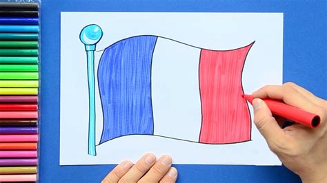 france flag drawing easy